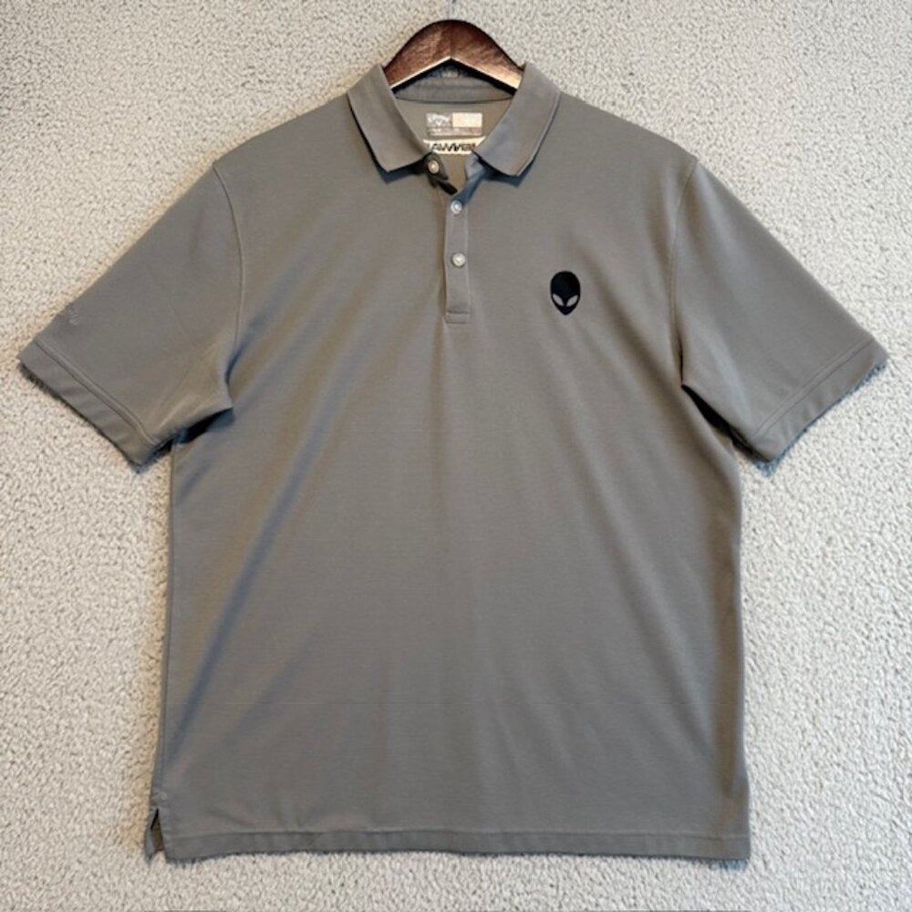 Calloway x ALIENWARE Mens Shirt Size L Opti-Dri Golf Polo Promo Tournament Cool